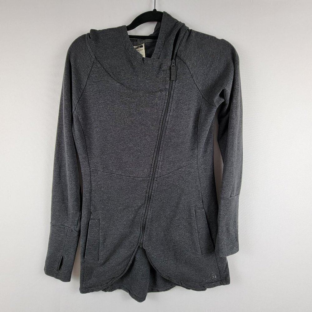 The North Face Asymmetrical Zip Jacket Women's S/P Gray Long Sleeve Pocket